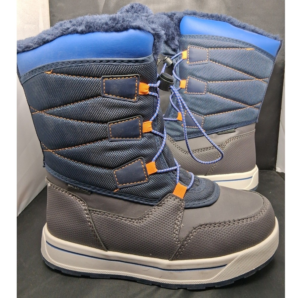 Wonder Nation Kids Navy Waterproof 3M Thinsulate Winter Boots Size 3 BYWN43CK003